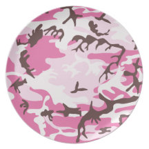 Pink Camouflage Plate