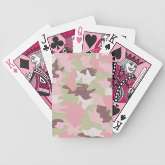 Pink Camouflage Playing Cards