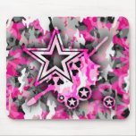 Pink Camouflage Star mousepads