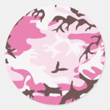 Pink Camouflage Sticker