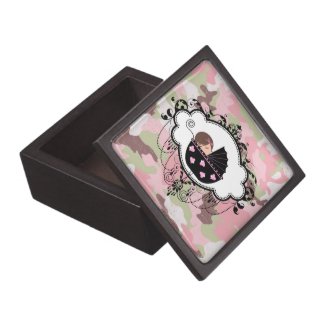 Pink Camouflage Trinket Box Premium Gift Box