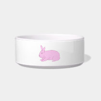 Pink Cancer Awareness Bunny Rabbit Pet Bowl Cat Water Bowls