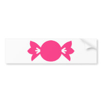 Pink candy bumper sticker