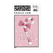 Pink Candy Cane - Happy Holidays