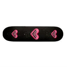 Pink Candy Heart Skateboard