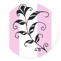 Pink Candy Stripes Sticker