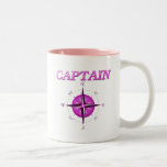 Pink Captain with Compass Rose Coffee Mug