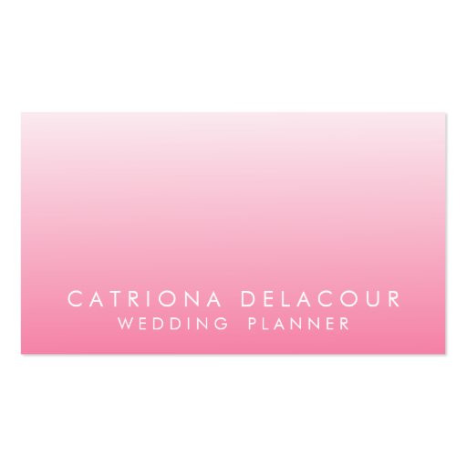 Pink Carnation Ombre Gradient Mod Business Card (back side)