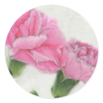 Pink Carnations 3 stickers by LivingNature Pink Carnations 3 stickers