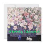 Pink Carnations Fine Art Birthday Invitation