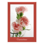 Pink Carnations Photograph Custom Announcements