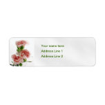 Pink Carnations Photograph Custom Return Address Label