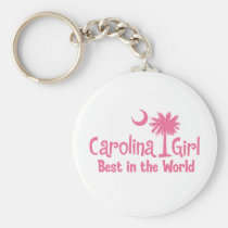 Pink Carolina Girl Best in the World keychains
