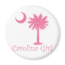 Pink Carolina Girl Palmetto magnets