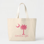 Pink Carolina Girl Palmetto Tote Bag
