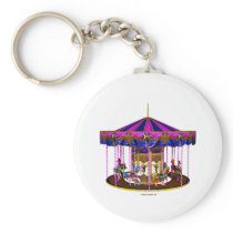 Pink Carousel Key Chains