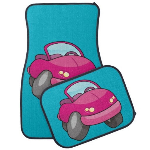 Pink Cartoon Car Floor Mat Zazzle