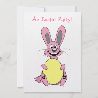 easter bunny cartoon face. Pink Cartoon Easter Bunny