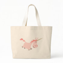 Pink Cartoon Unicorn bag by Lioness_Graphics Pink Cartoon Unicorn bag
