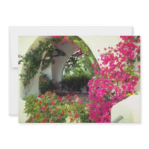Pink Casa car port, Moraira, Costa Blanca flowers Custom Invitations