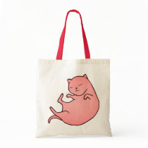 Pink Cat Doodle Art Bag bags