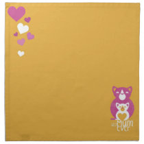 Pink cat mom napkins