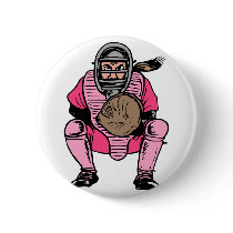 Pink Catcher buttons by shopaholicchick Pink Catcher buttons