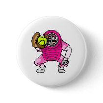 Pink Catcher buttons by shopaholicchick Pink Catcher buttons