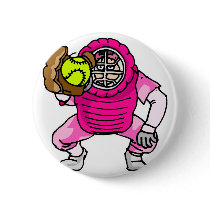 Pink Catcher buttons by shopaholicchick Pink Catcher buttons