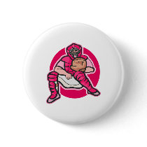 Pink Catcher buttons by shopaholicchick Pink Catcher buttons