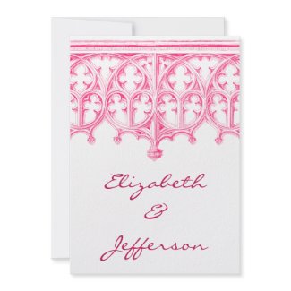 Pink Cathedral Wedding Invitations invitation