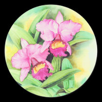 Pink Catleya Orchid Flower Art - Multi stickers