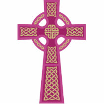 Pink Celtic Cross Photo Sculpture