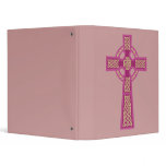 Pink Celtic Cross School Binder