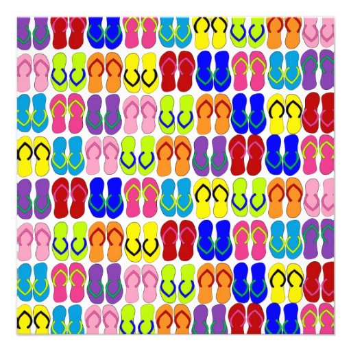 Pink Chair Flip Flops Sweet 16 Beach Party Announcements