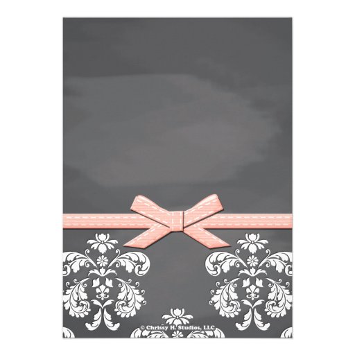 Pink Chalkboard Firefly Mason Jar Baby Shower Custom Announcements
