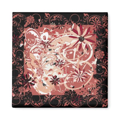 pink chamomiles magnet by VioDeSign
