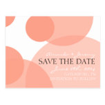 Pink Champagne Bubbles Modern Save the Date Postcard