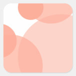 Pink Champagne Bubbles Modern Square Stickers