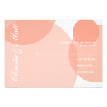 Pink Champagne Bubbles Modern Wedding RSVP Custom Announcements