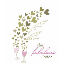 Pink Champagne Cheers Fun Fabulous Bride T-shirt by fat_fa_tin Pink Champagne Cheers Fun Fabulous Bride T-shirt
