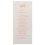 Pink & Champagne Wedding Program Rack Cards