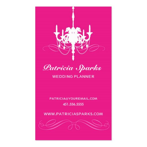 Pink Chandelier Business Card