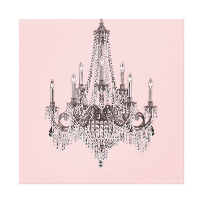 Wall  Canvas on Pink Chandelier Canvas Wall Art Canvas Prints From Zazzle Com