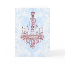Pink Chandelier Cards cards