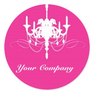 Pink Chandelier Custom Sticker sticker