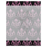 pink chandelier damask on black full color flyer