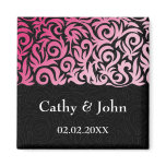 pink chandelier Save the date magnet