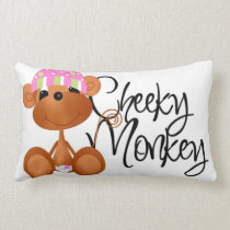 Pink Cheeky Monkey Pillow pillows