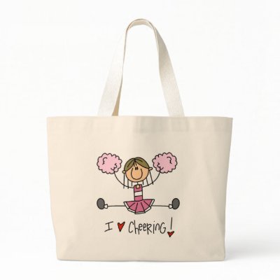 Pink Cheerleader Bags by stick_figures